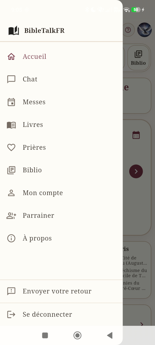 Navigation BibleTalkFR